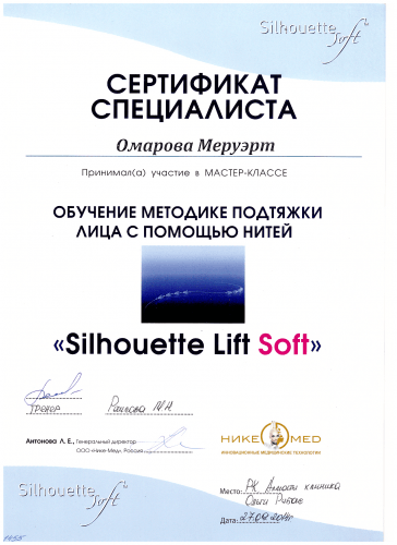 Сертификат 13 - Омарова Меруерт Ерболовна